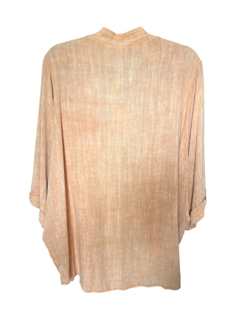 NWT easel Peach Embroidered Open-Front Kimono Jacket - Picture 3 of 4
